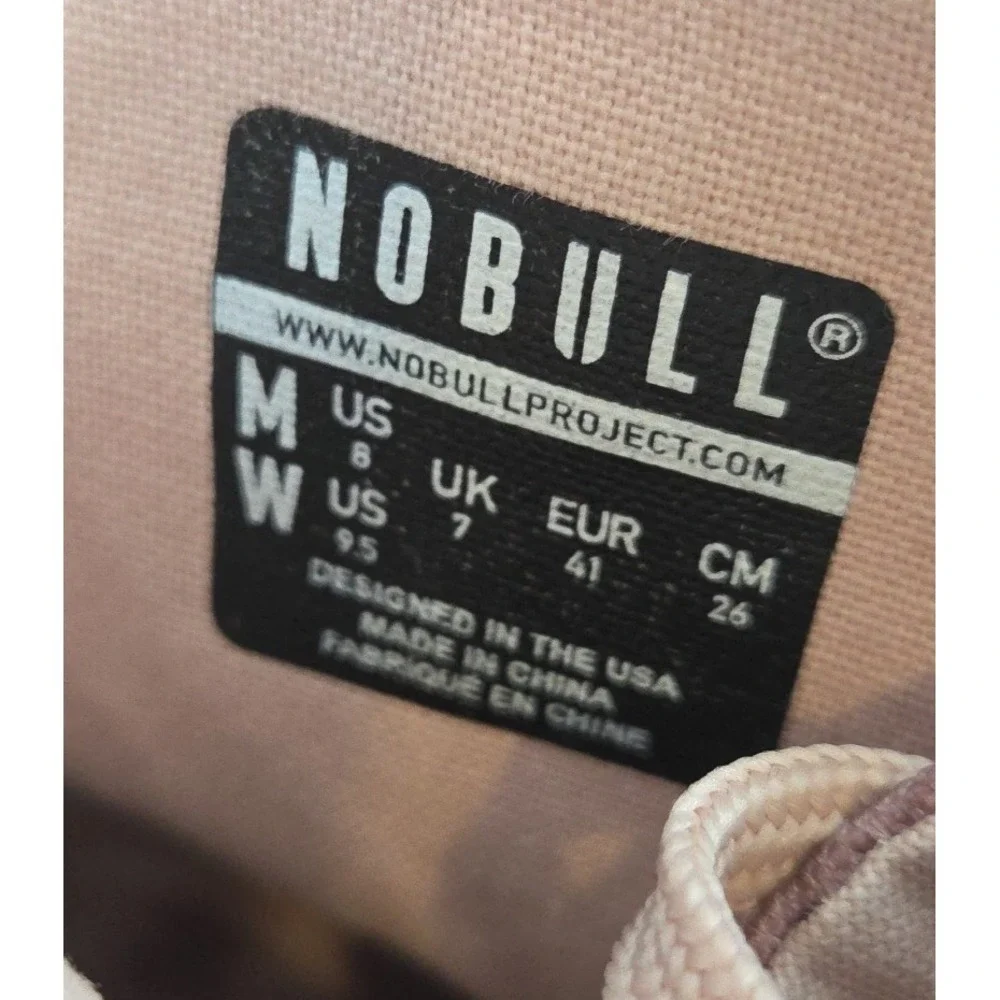 NO BULL Tie Dye Sneakers Womens 9.5‎ Dusty Rose High Top Canvas Trainers